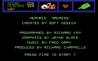 Mermaid Madness - Commodore 64 Game - Download Disk/Tape, Music
